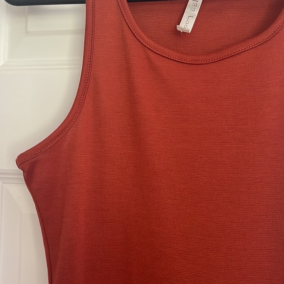 Burnt Orange body hugging racer back dress - Picture 4 of 4